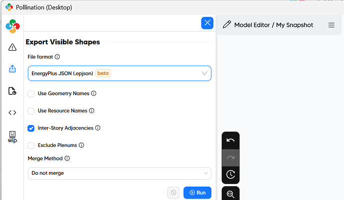 Support for EnergyPlus JSON