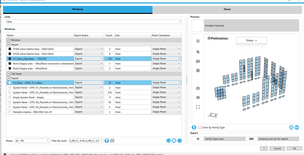 Missing Windows in Pollination Snapshot from Revit Plugin - Export ...