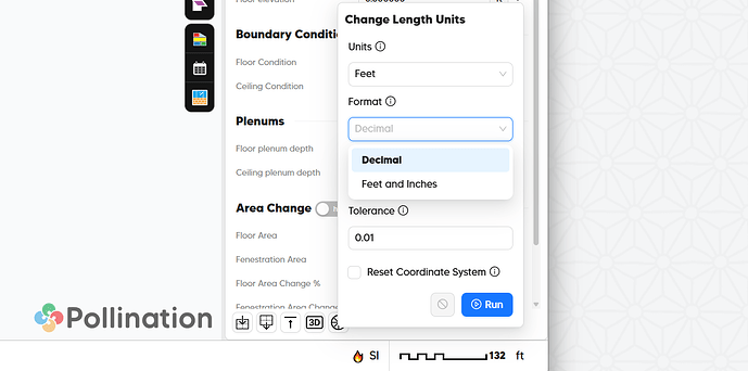 New formatting for Feet and Inches